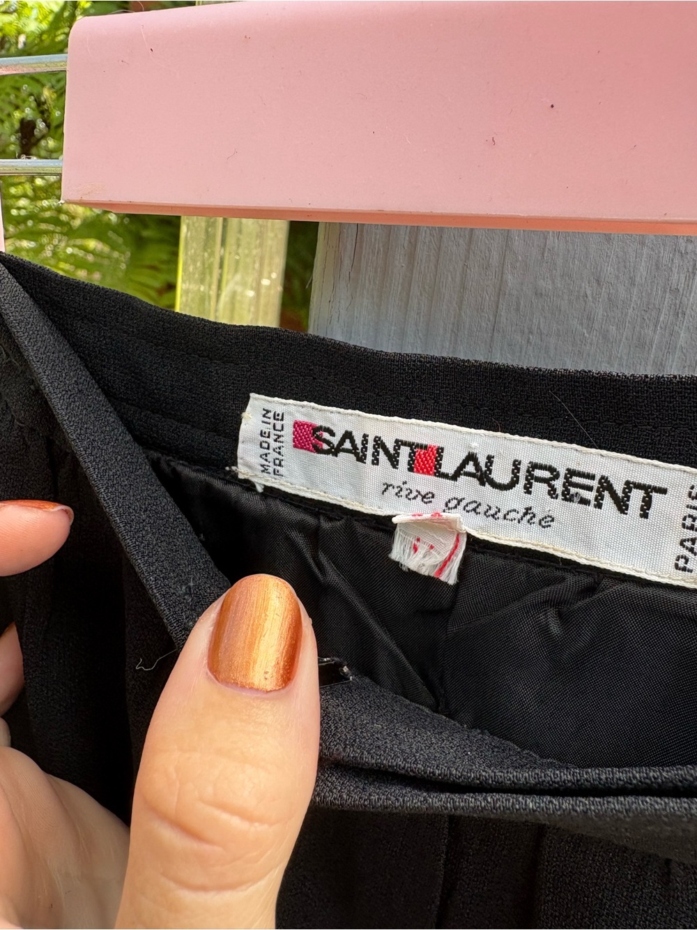 Saint Laurent Black Maxi Skirt with Sequin Trim
